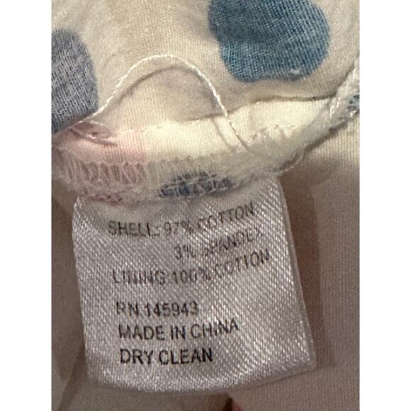 Color Me Courtney Long Short Sleeve Dress White w/polkadots Size 4 - Picture 11 of 11